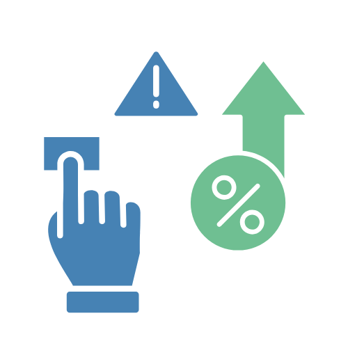 CVP - number icons icon showing profitability